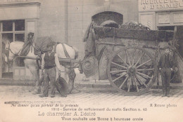 13 / MARSEILLE - 1910 - SERVICE PUBLIC NETTOIEMENT / CHARRETIER / SECTION N° 43 - Petits Métiers