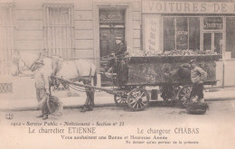13 / MARSEILLE - 1910 - SERVICE PUBLIC NETTOIEMENT / CHARRETIER / SECTION N°35 / RUE VINCENT SCOTTO - Petits Métiers