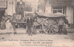 13 / MARSEILLE - 1912 - SERVICE PUBLIC NETTOIEMENT / CHARRETIER / SECTION N° 35 / RUE NATIONALE / BELSUNCE - Artesanos