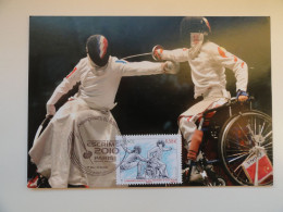 CARTE MAXIMUM CARD CHAMPIONNAT DU MONDE D'ESCRIME OPJ PARIS FRANCE - Fencing
