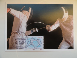 CARTE MAXIMUM CARD CHAMPIONNAT DU MONDE D'ESCRIME OPJ PARIS FRANCE - Fencing