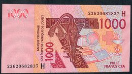 W.A.S. NIGER P615Hv 1000 FRANCS (20)22 2022 Signature 45 UNC. - États D'Afrique De L'Ouest