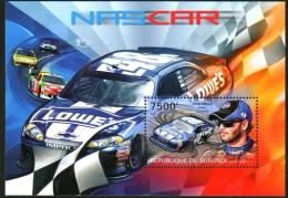 Burundi 2012 American NASCAR Racer Jimmy Johnson,MS MNH - Nuevos