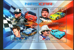 Burundi 2012 American NASCAR Racing Famous Racing Driver,MS MNH - Unused Stamps