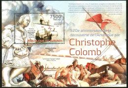 Burundi 2012 The 520th Anniversary Of Columbus Discovering America, The Sailing Ship Santa Maria,MS MNH - Neufs