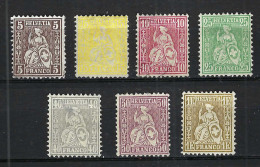 SUISSE Ca.1881: Lot D' "Helvétie Assise" Neufs(*) Qualité Moyenne - Unused Stamps