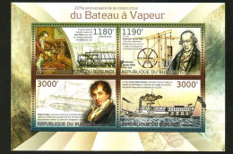 Burundi 2012 225th Anniversary Of Steam Powered Ship Manufacturing, Steam Engine Inventor Watt,MS MNH - Neufs