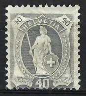 SUISSE Ca.1894: Le ZNr. 89B "Helvétie Debout" Neuf* - Nuovi