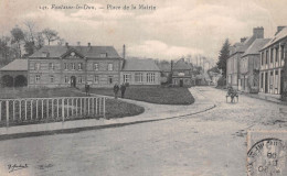 FONTAINE-le-DUN (Seine-Maritime) - Place De La Mairie - Attelage D'Ane - Voyagé 1908 (2 Scans) - Fontaine Le Dun