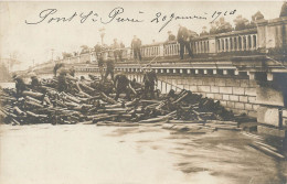 93 - BOBIGNY - CARTE PHOTO - PONT SAINT PIERRE 20 JANVIER 1910 - Bobigny