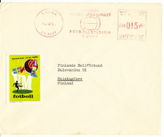 Beautiful Cover Sverige World Cup 1958 With Meter Mark "Fotbollstadion Solna". Very Rare - Perfect Condition. - 1958 – Svezia