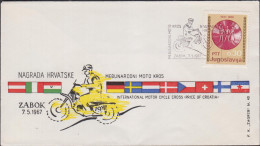 MOTORBIKES - YUGOSLAVIA  - 1967 MOTOCROSS  ILLUSTRATED COVER & SPECIAL POSTMARK - Moto
