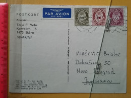 KOV 487-17- Correspondence Chess Fernschach Postcard, SKARER, NORWAY - BELGRADE, Schach Chess Ajedrez échecs - Chess