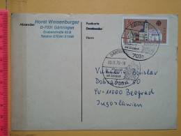 KOV 487-18- Correspondence Chess Fernschach Postcard, GARTRINGEN- BELGRADE, Schach Chess Ajedrez échecs - Chess