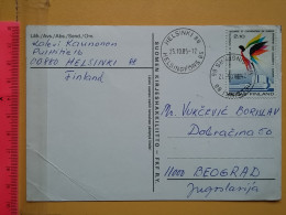 KOV 487-18- Correspondence Chess Fernschach Postcard, HELSINKI, FINLAND - YUGOSLAVIA, Schach Chess Ajedrez échecs - Schaken