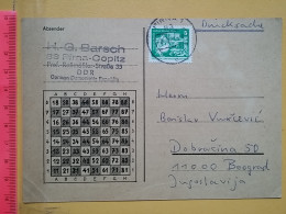 KOV 487-19- Correspondence Chess Fernschach Postcard, Pirna-Copitz - BELGRADE, Schach Chess Ajedrez échecs - Schaken