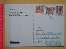 KOV 487-19- Correspondence Chess Fernschach Postcard, S. MARIA, ITALY - BELGRADE, Schach Chess Ajedrez échecs - Echecs