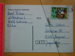 KOV 487-20- Correspondence Chess Fernschach Postcard, KATOWICE POLAND - BELGRADE, Schach Chess Ajedrez échecs - Chess