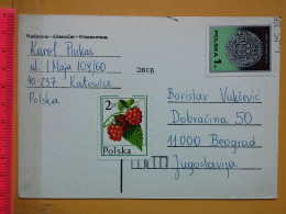 KOV 487-20- Correspondence Chess Fernschach Postcard, KATOWICE POLAND - BELGRADE, Schach Chess Ajedrez échecs - Schaken