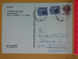 KOV 487-20- Correspondence Chess Fernschach Postcard, S. MARIA, ITALY - BELGRADE, Schach Chess Ajedrez échecs - Chess