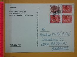 KOV 487-20- Correspondence Chess Fernschach Postcard, S. MARIA, ITALY - BELGRADE, Schach Chess Ajedrez échecs - Schaken