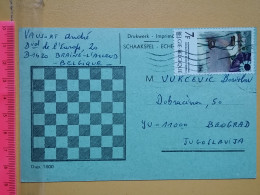 KOV 487-21- Correspondence Chess Fernschach Postcard,  BELGIE - BRAINE - BELGRADE, Schach Chess Ajedrez échecs - Schach