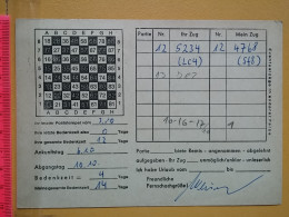 KOV 487-22- Correspondence Chess Fernschach Postcard, GARTRINGEN- BELGRADE, Schach Chess Ajedrez échecs - Chess