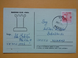 KOV 487-22- Correspondence Chess Fernschach Postcard, OMIS CROATIA- BELGRADE, Schach Chess Ajedrez échecs - Schach