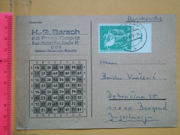 KOV 487-22- Correspondence Chess Fernschach Postcard, Pirna-Copitz - BELGRADE, Schach Chess Ajedrez échecs - Schaken