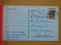 KOV 487-23- Correspondence Chess Fernschach Postcard, HOTSENS DENMARK- BELGRADE, Schach Chess Ajedrez échecs,  - Schaken