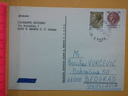 KOV 487-23- Correspondence Chess Fernschach Postcard, S. MARIA, ITALIA - BELGRADE, Schach Chess Ajedrez échecs,  - Echecs