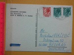 KOV 487-23- Correspondence Chess Fernschach Postcard, S. MARIA, ITALIA - BELGRADE, Schach Chess Ajedrez échecs,  - Scacchi