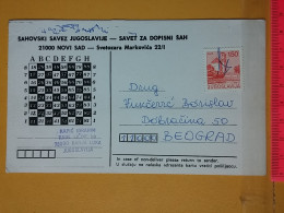 KOV 487-24- Correspondence Chess Fernschach Postcard, BANJA LUKA - BELGRADE, Schach Chess Ajedrez échecs - Chess