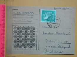 KOV 487-25- Correspondence Chess Fernschach Postcard, Pirna-Copitz - BELGRADE, Schach Chess Ajedrez échecs - Schach