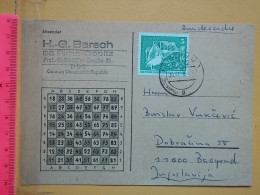 KOV 487-25- Correspondence Chess Fernschach Postcard, Pirna-Copitz - BELGRADE, Schach Chess Ajedrez échecs - Echecs