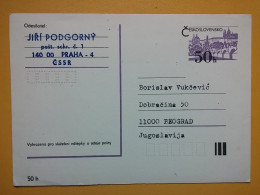 KOV 487-26 - Correspondence Chess Fernschach Postcard, PRAHA - BELGRADE, Schach Chess Ajedrez échecs - Chess