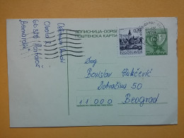 KOV 487-26- Correspondence Chess Fernschach Postcard, PORTOROZ - BELGRADE, Schach Chess Ajedrez échecs - Schach