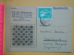 KOV 487-26- Correspondence Chess Fernschach Postcard, Pirna-Copitz - BELGRADE, Schach Chess Ajedrez échecs - Echecs