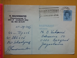 KOV 487-27 - Correspondence Chess Fernschach Postcard, HAARLEM - BELGRADE, Schach Chess Ajedrez échecs - Schach