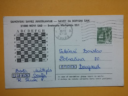 KOV 487-27 - Correspondence Chess Fernschach Postcard, SENTA - BELGRADE, Schach Chess Ajedrez échecs - Scacchi