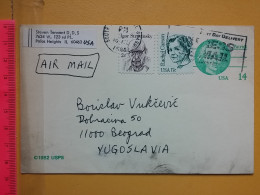 KOV 487-27 - Correspondence Chess Fernschach Postcard, USA - BELGRADE, Schach Chess Ajedrez échecs - Scacchi