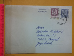 KOV 487-27 - Correspondence Chess Fernschach Postcard, VANTAA - BELGRADE, Schach Chess Ajedrez échecs - Scacchi