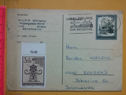 KOV 487-28- Correspondence Chess Fernschach Postcard, WIEN - BELGRADE, Schach Chess Ajedrez échecs,  - Scacchi