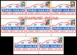 LIBYA 1991 Paris Dakar Rally Bikes (8 Maximum-cards) - Moto