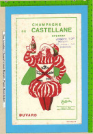 BUVARD : Champagne  De CASTELLANE  Epernay  Signé   Buvard  Vertical (Rosendaele ) - Schnaps & Bier