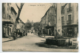 34 GANGES Jeu De Ballon Villageois Rue Eglise Fontaine 1918 écrite  Cliché Astruc Edit No 7   D18 2022 - Ganges