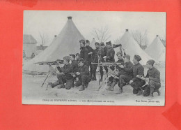 Delcampe - 02 CAMP DE SISSONNE Cpa Animée Les Mitrailleuses En Action Edit Ruet - Sissonne