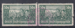 Austria Revenue / Tax ⁕ Gerichtl. Ausfertigungsgebühr 50 G. ⁕ 2v Used - Steuermarken