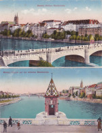 4874414Basel, Mittlere Rheinbrücke. 2 Karten. - Sonstige & Ohne Zuordnung