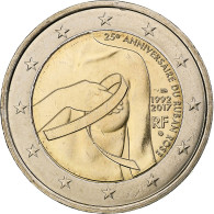 France, 2 Euro, 2017, 25e Anniversaire Du Ruban Rose, FDC, Bimétallique - France